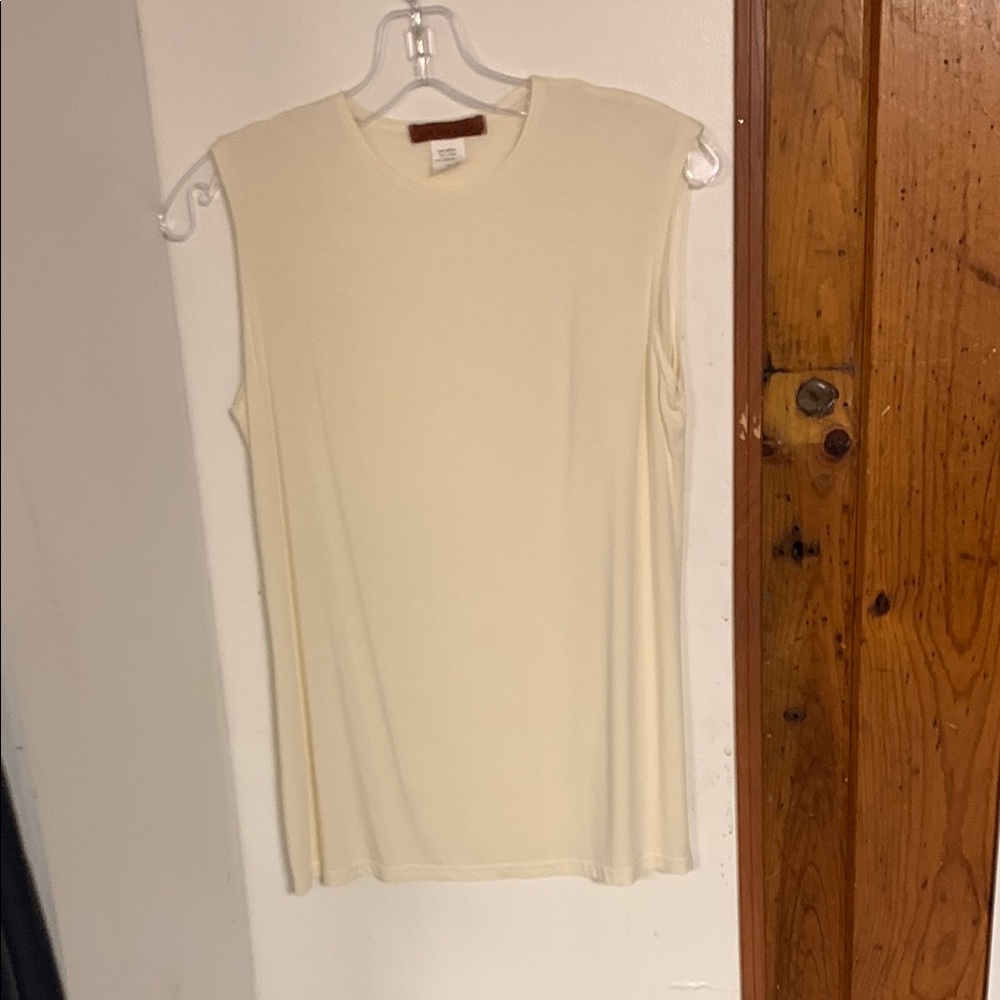 Elegant Cream Sleeveless Top